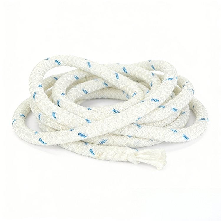 White Braided Utility Rope with Blue Accents - 图片 4