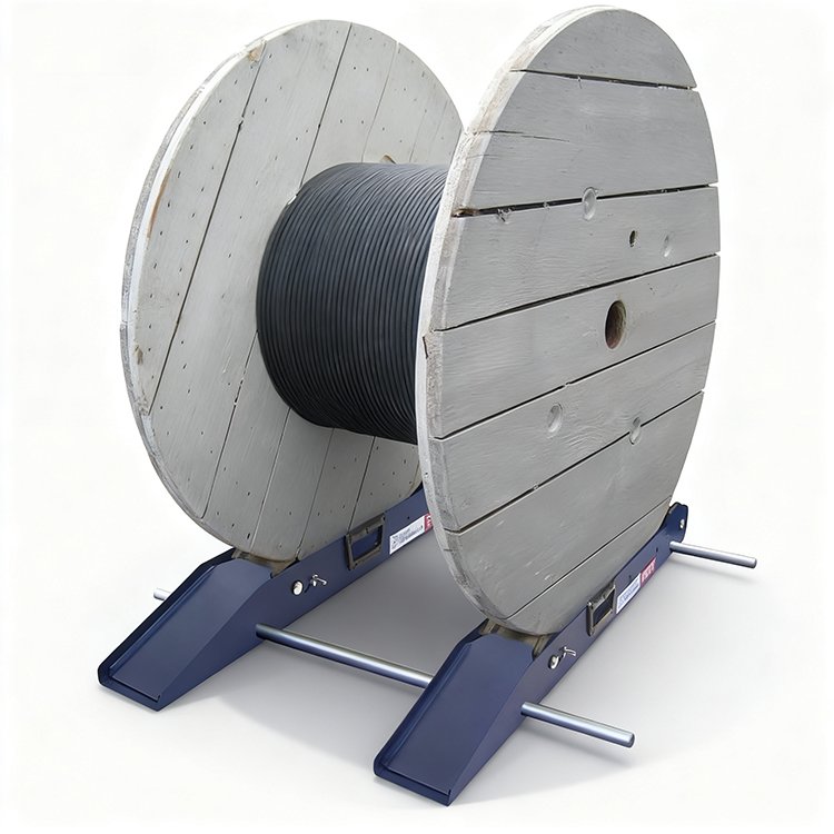 Durable Heavy-Duty Cable Reel Stand for Spool Management - 图片 4