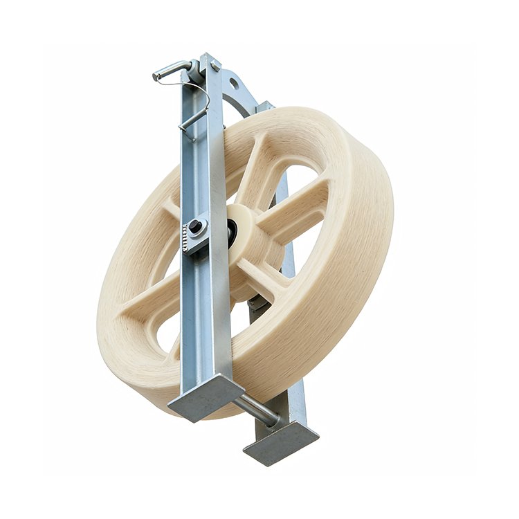 Stringing Pulley Block bottom angle view for conductor and cable guiding