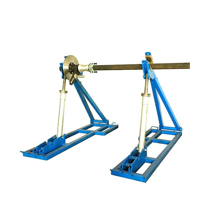 Cable Drum Jack Stand side view with steel shaft