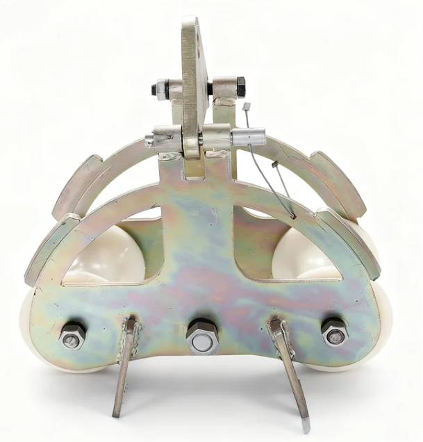 Cable Roller front view for overhead cable guiding