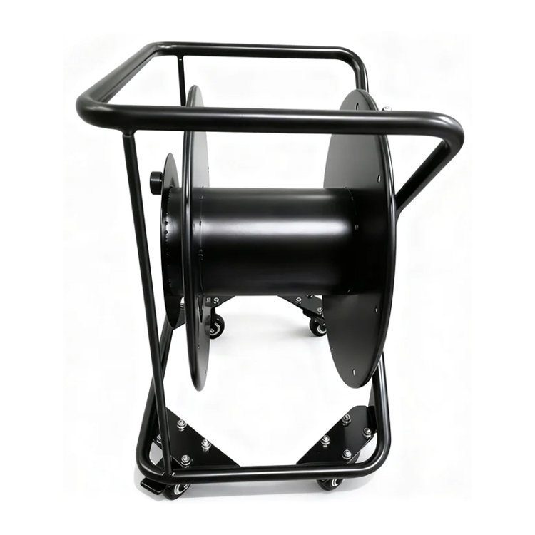 All-metal cable reel side view