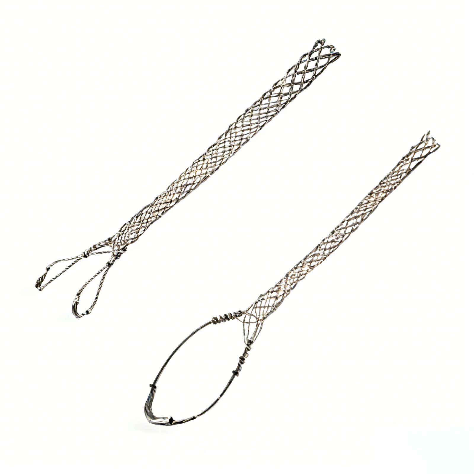 Cable Pulling Grip braided wire mesh sleeve with pulling loops