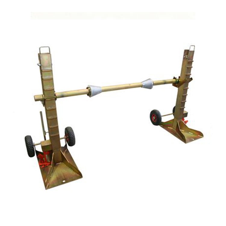 Cable Drum Trestle galvanized support stand with center bar