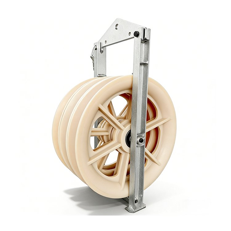 Triple Sheave Stringing Block for overhead cable pulling and conductor installation