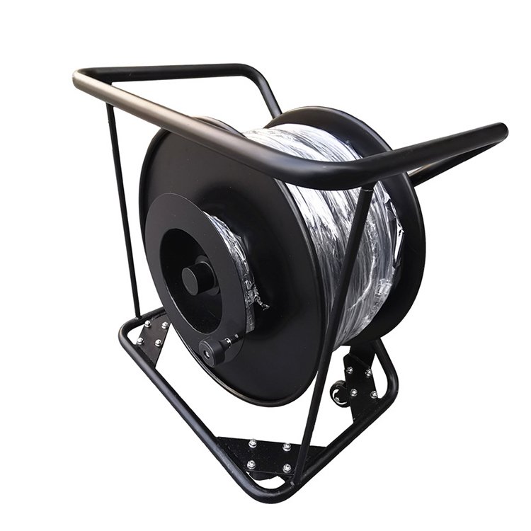 Fiber optic cable reel with cable loaded