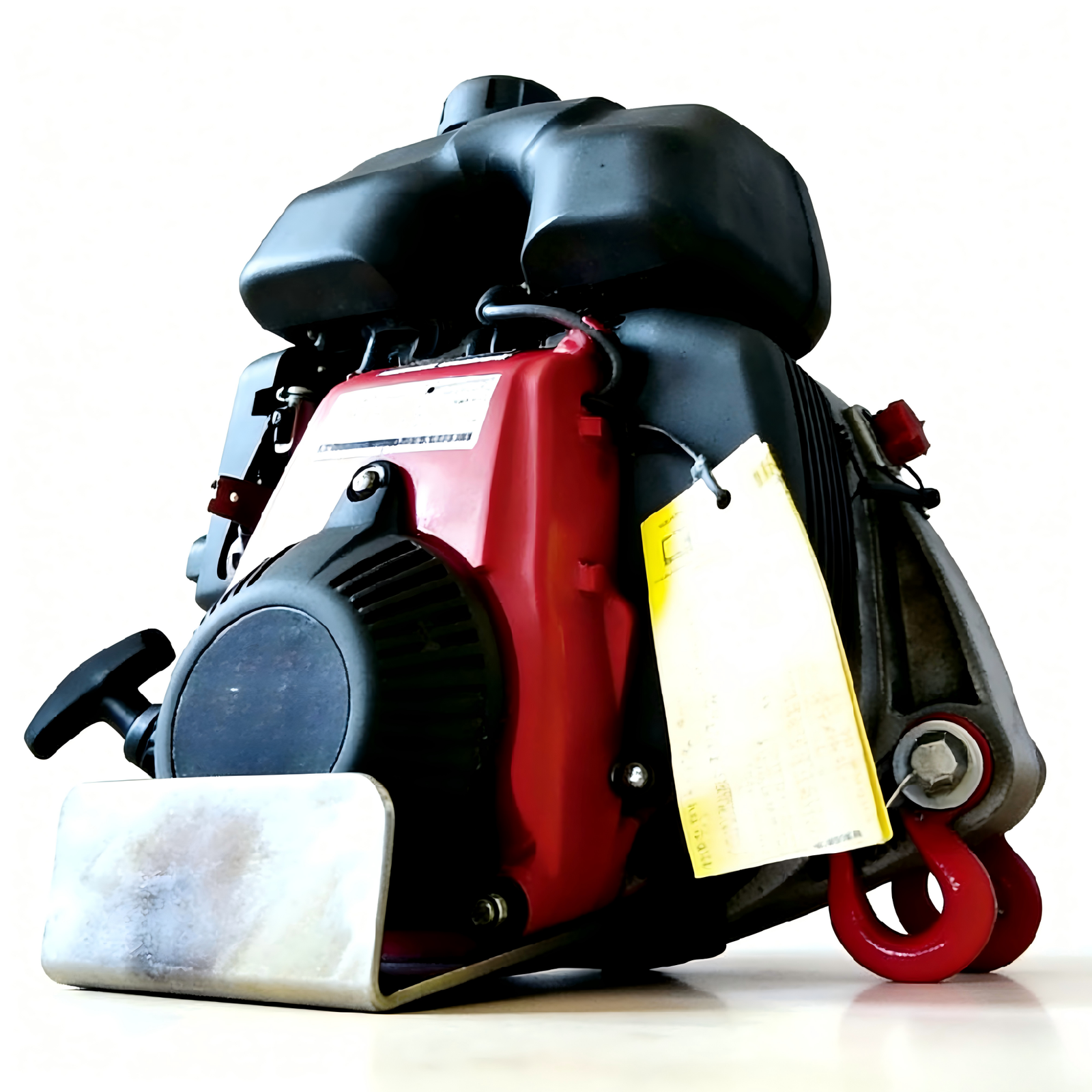 Portable Gas Powered Capstan Winch front left view for rope and cable pulling