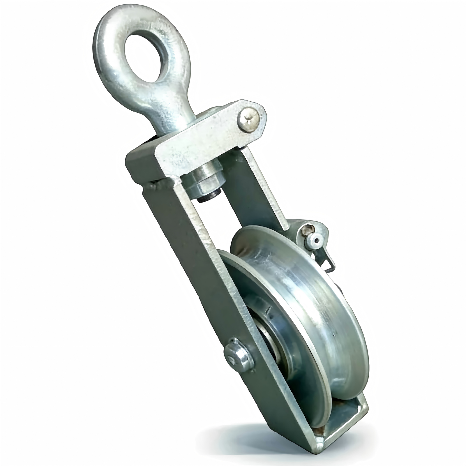 wire rope pulley block angled view
