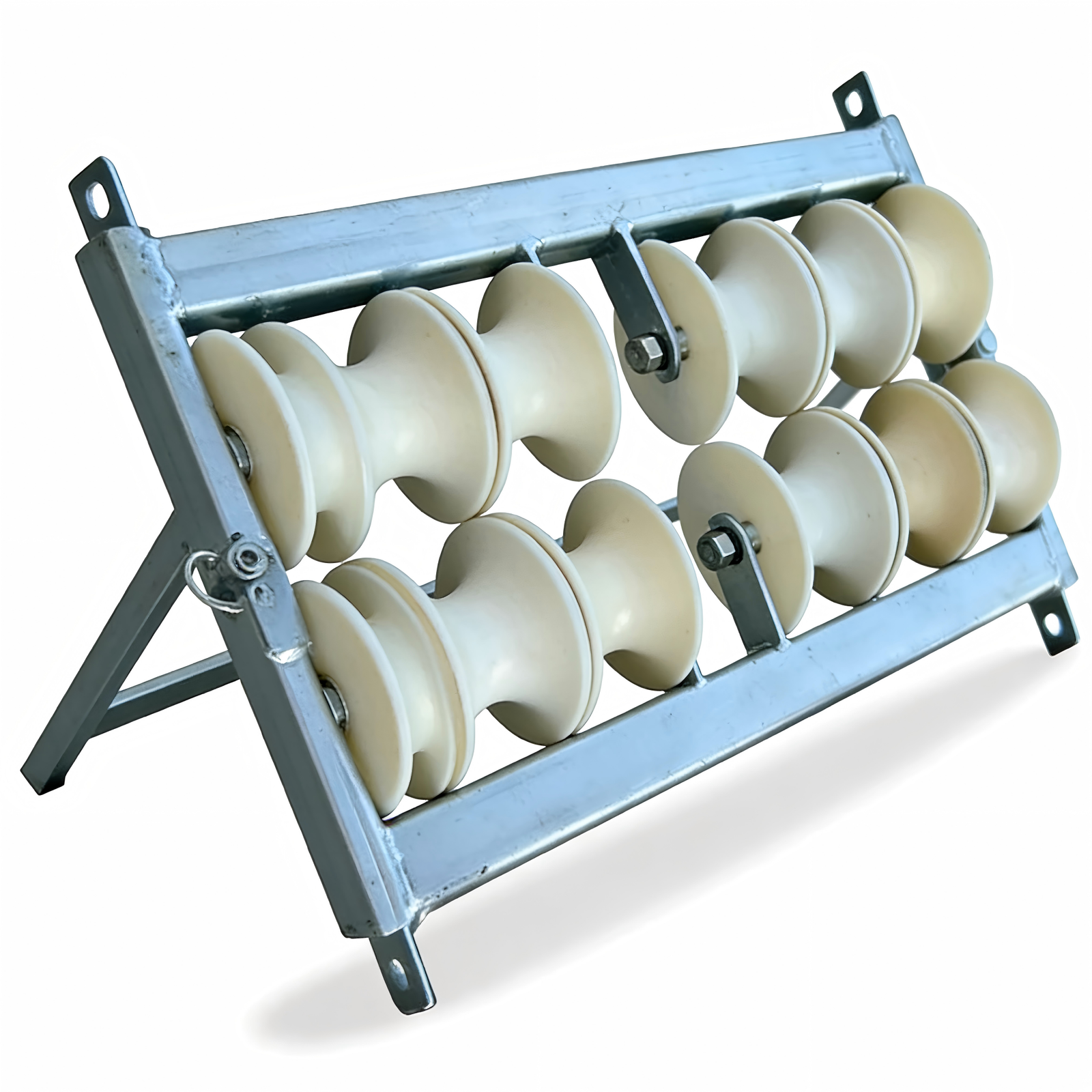 cable entry roller for manhole and duct opening guidance