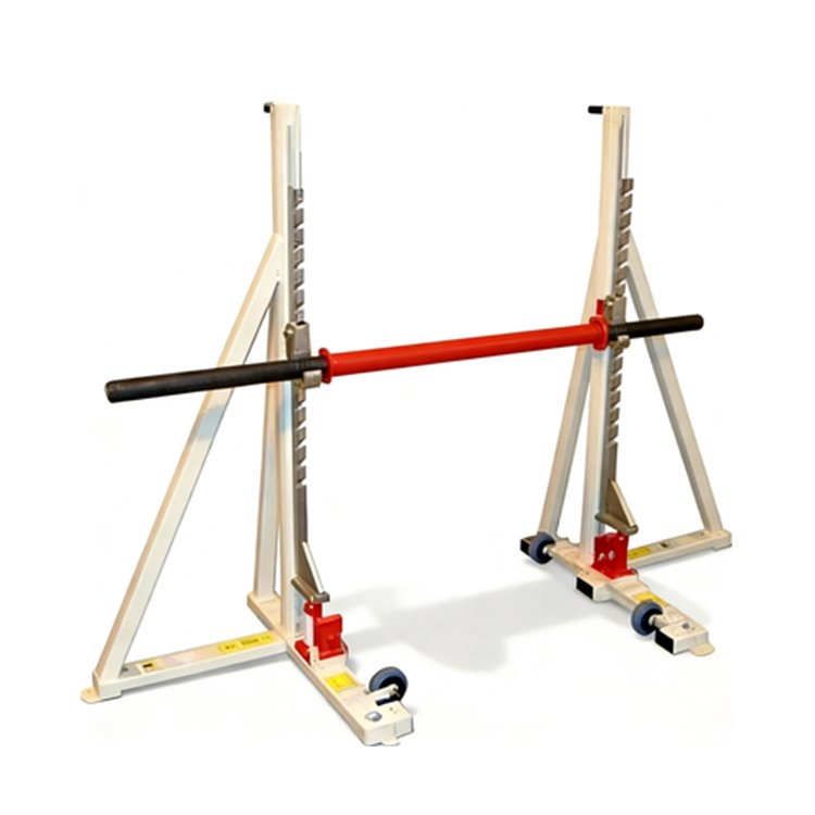 adjustable cable drum jack stand set with cross shaft for reel lifting