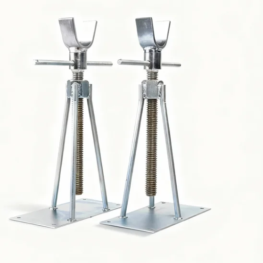 Pair of cable drum jack stands for reel pay-off