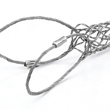 Wire Mesh Cable Grip close-up showing loop and braided mesh detail