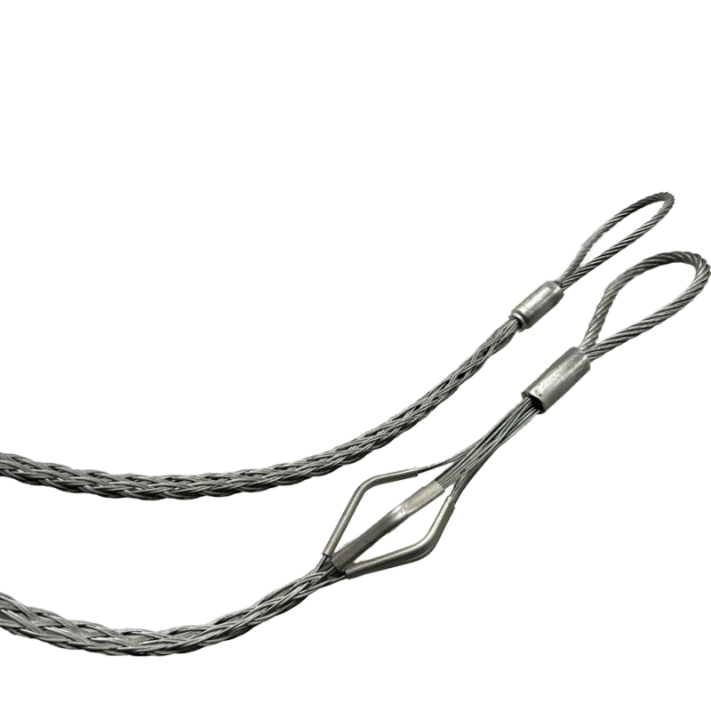 flexible eye pulling grip close up cable sock grip