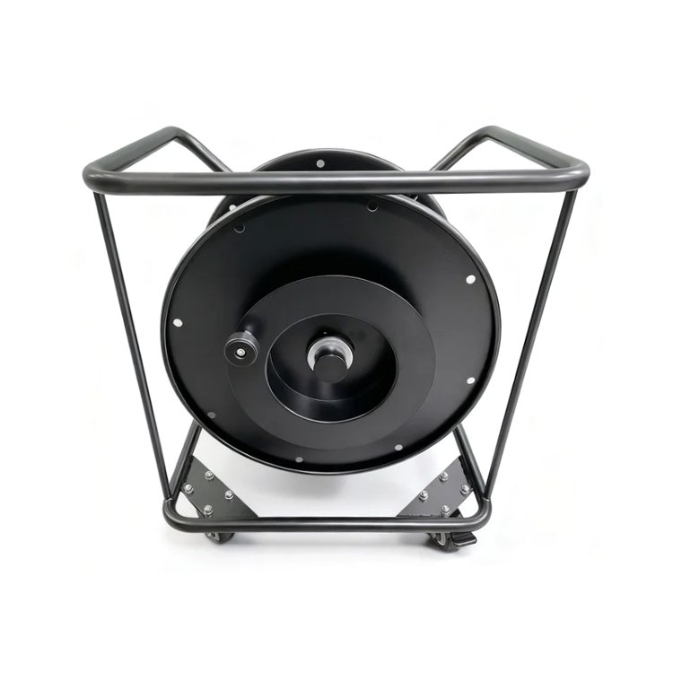 Portable fiber optic reel front view