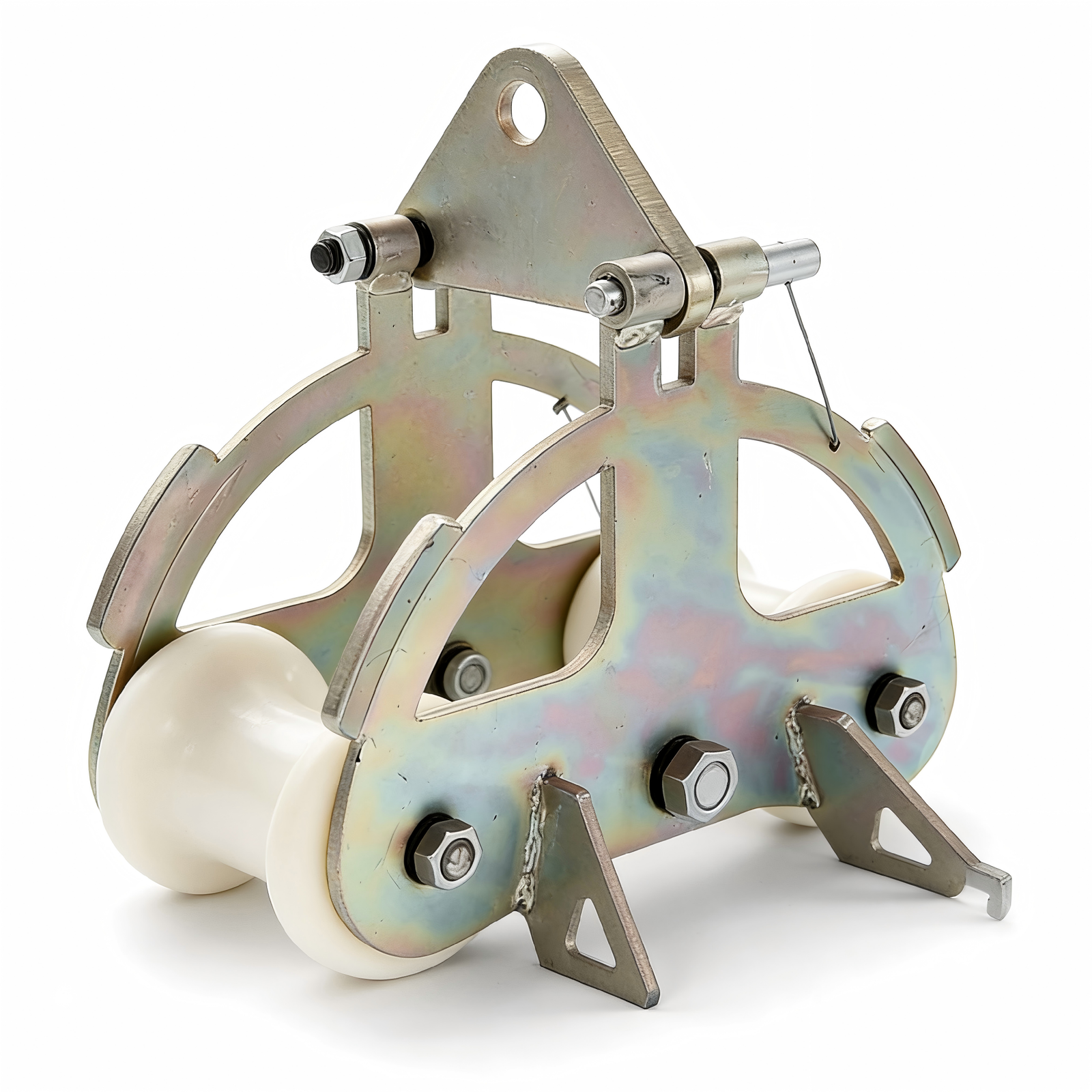 Hanging Cable Laying Roller rear perspective for suspended installation