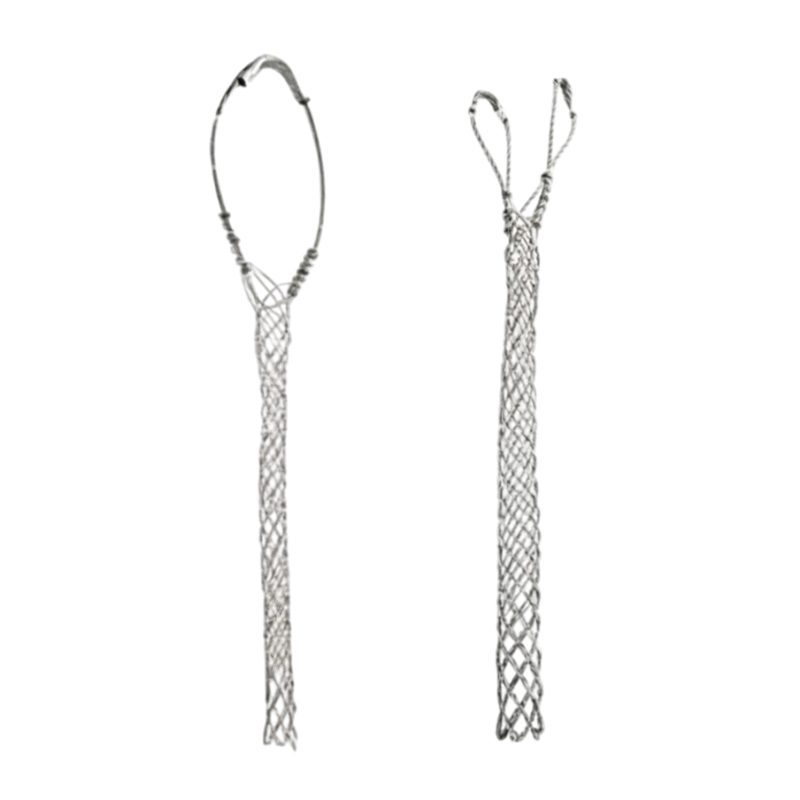 Cable Pulling Sock braided sleeve with loop end design