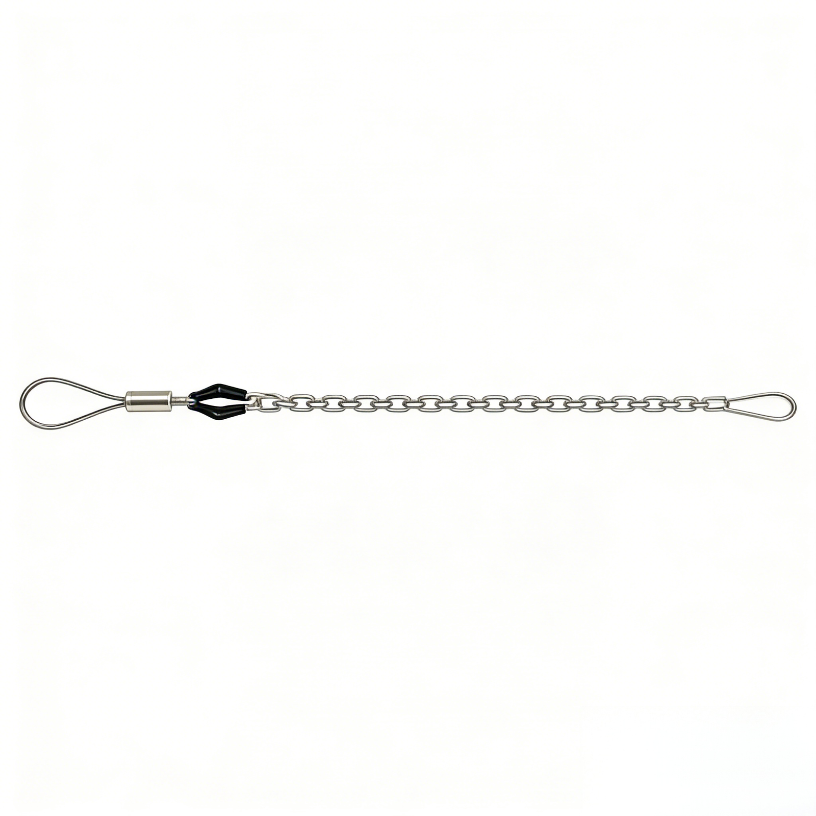 Cable pulling grip close-up with loop eye and swivel connector