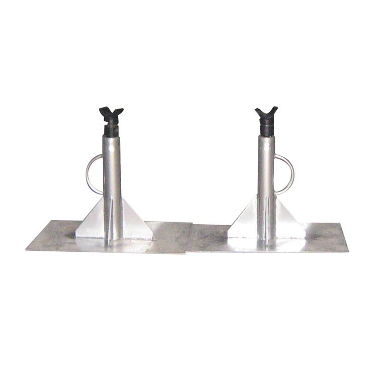 low profile reel jack stand pair with base plates