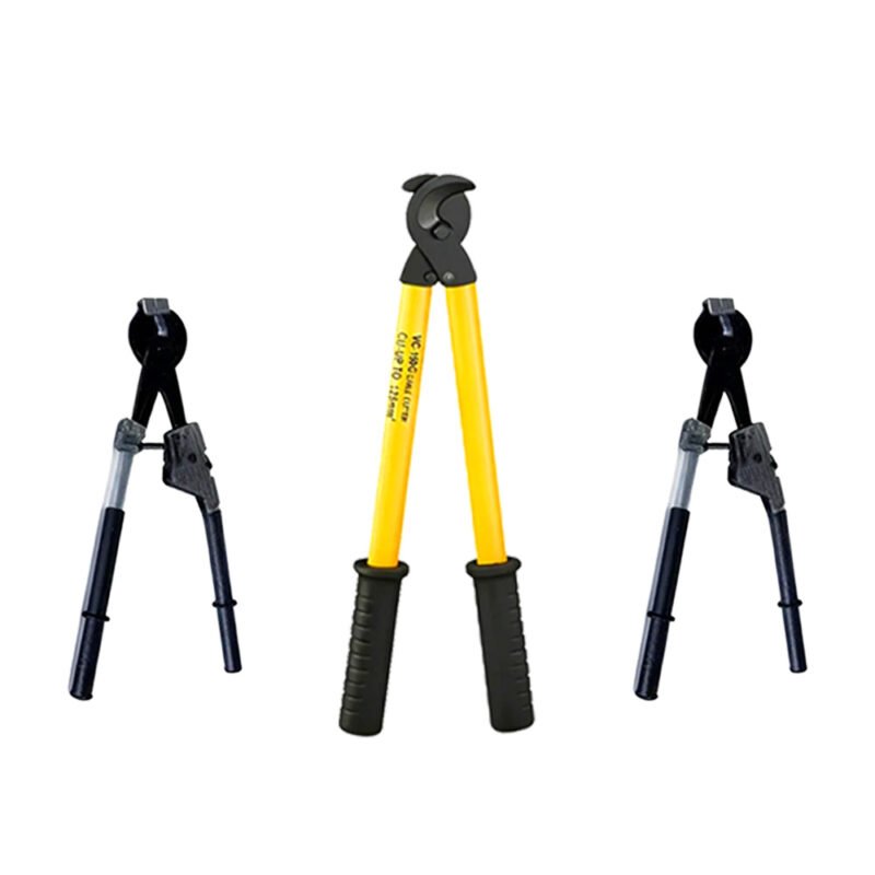 cable cutter center display with dual ratcheting cable cutters