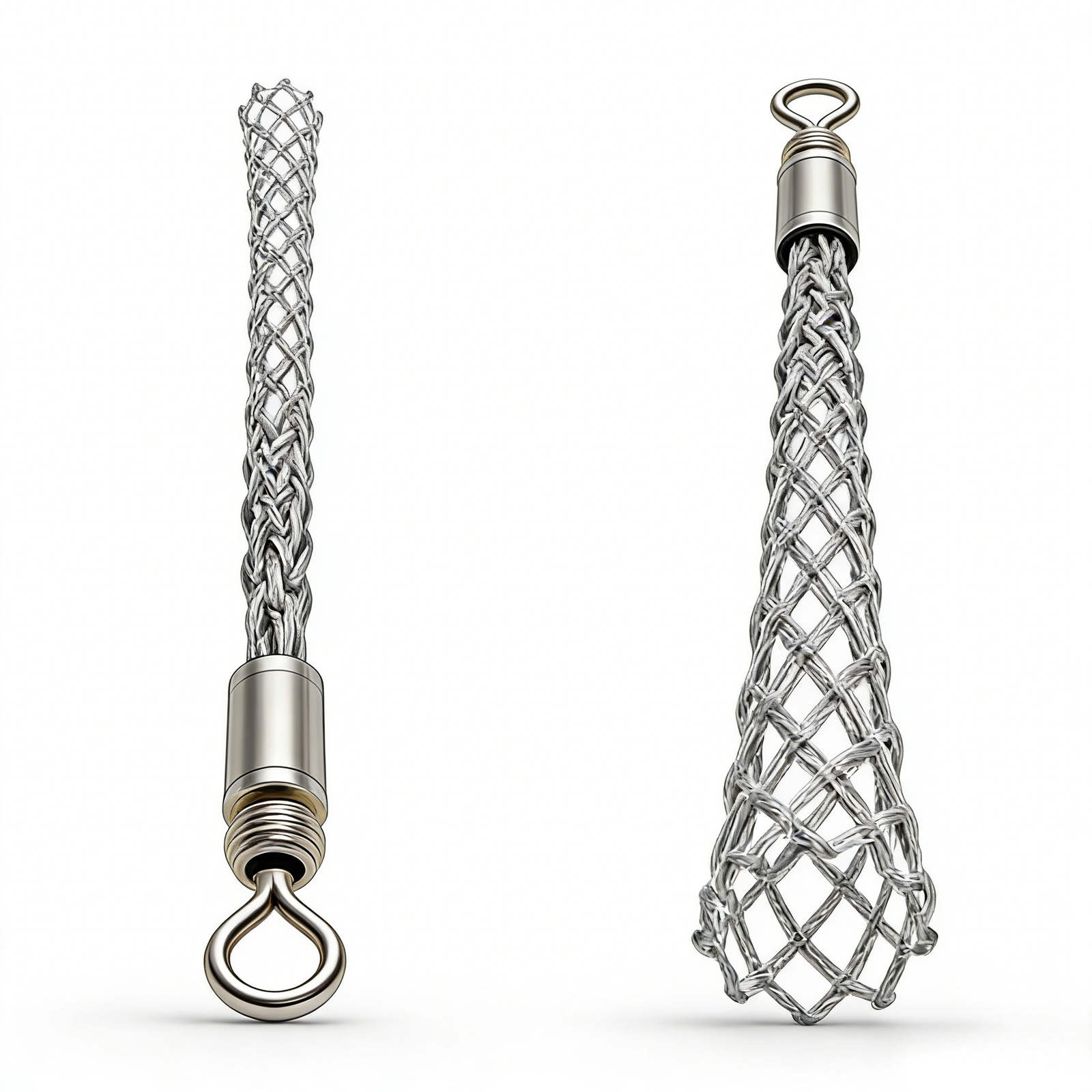 cable pulling grip single eye mesh sock size comparison