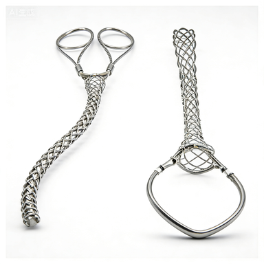 Double eye cable grip above and single eye cable grip below in one layout.