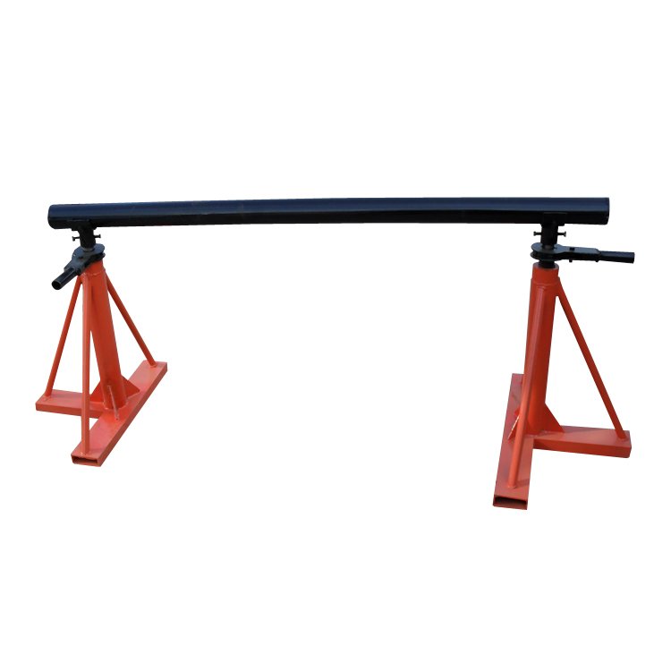 red cable pay-off stand for drum handling