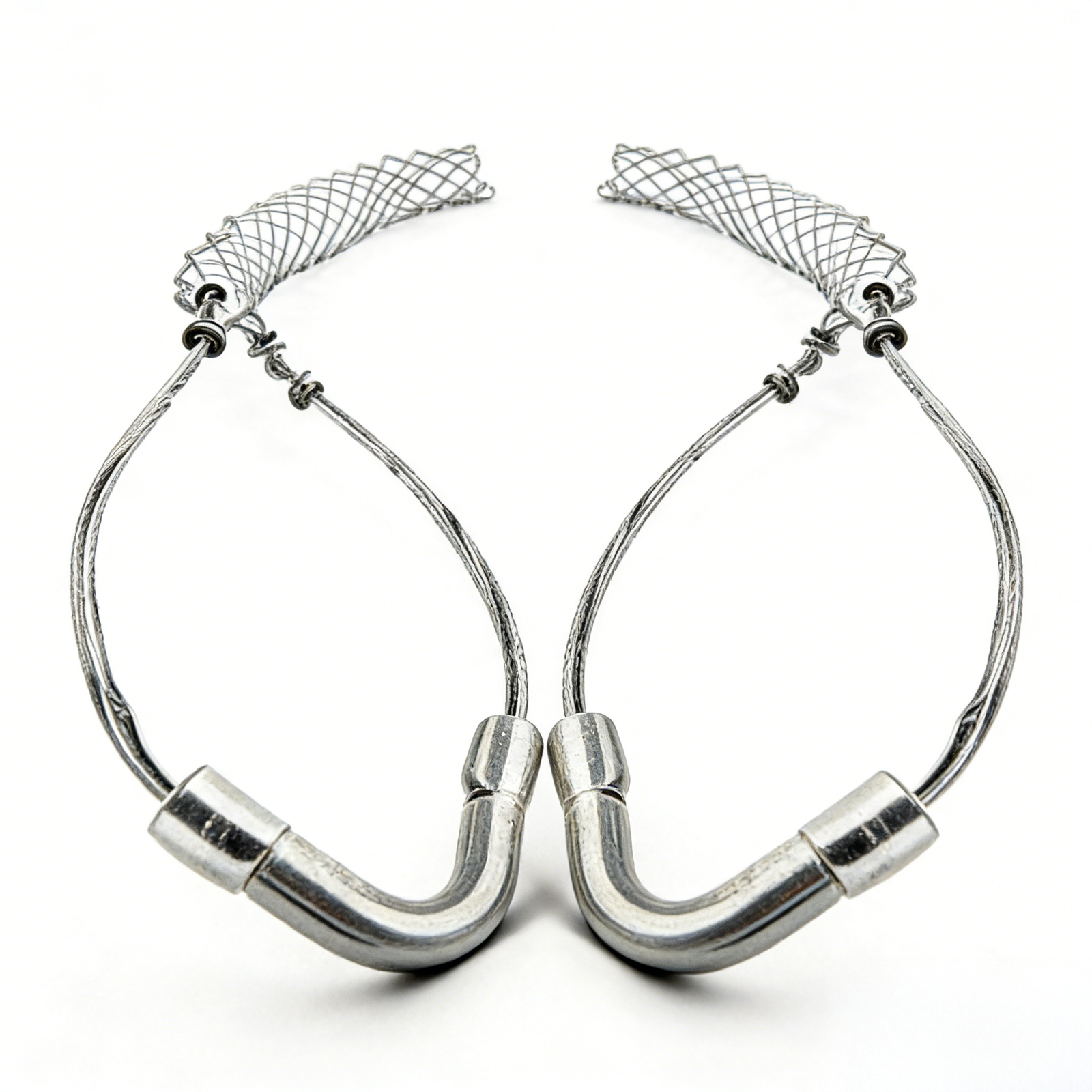 Cable Stocking pair with hook end and mesh grip body