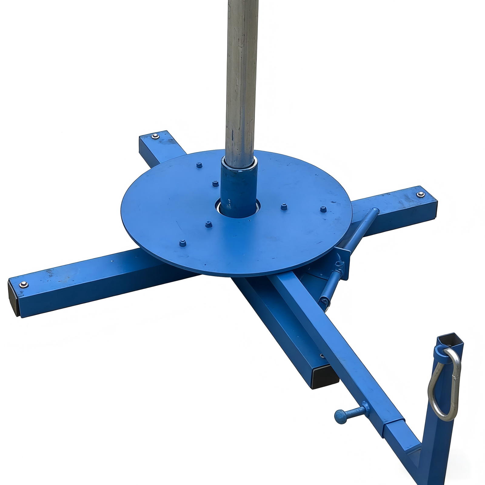 Cable pay-off stand front view for reel unwinding support