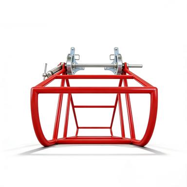 front view of cradle reel elevator for cable drum handling