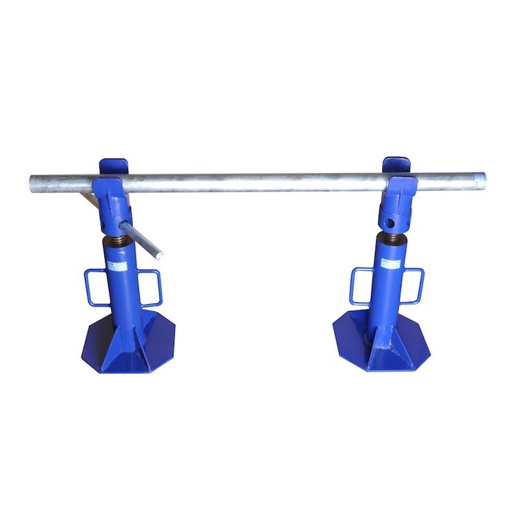 adjustable reel stand with galvanized shaft for cable drum support