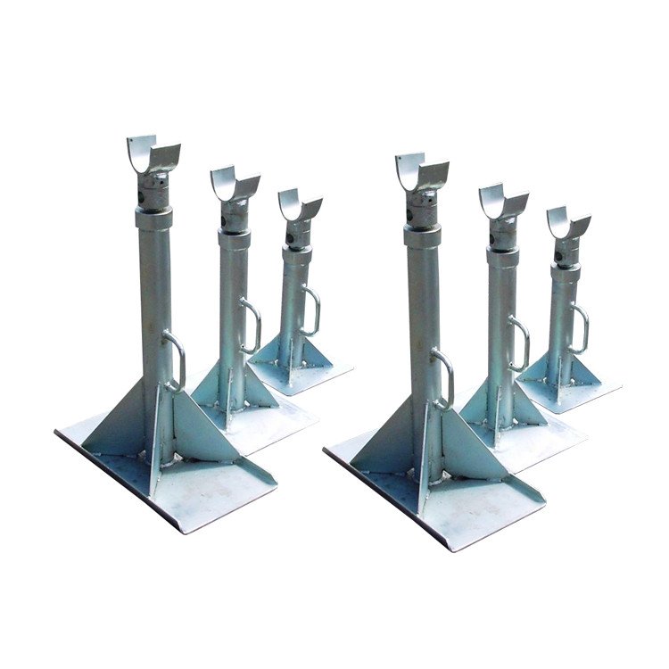 galvanized cable drum stand pair with black shaft