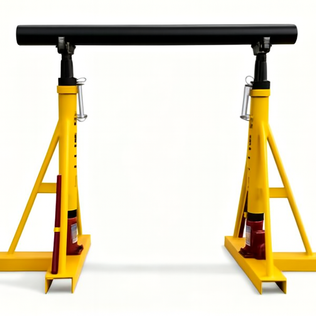 cable drum jack stand pair for reel support