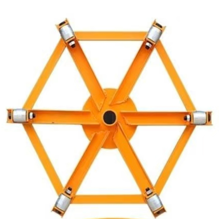 cable pay-off support yellow top view