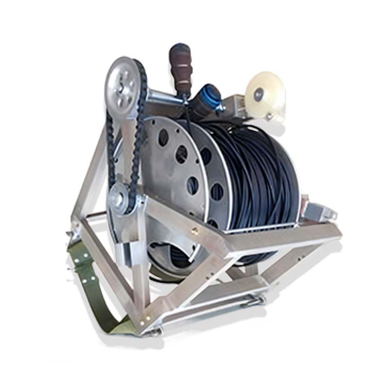 deployable tactical fiber optic reel structure frame for field cable deployment