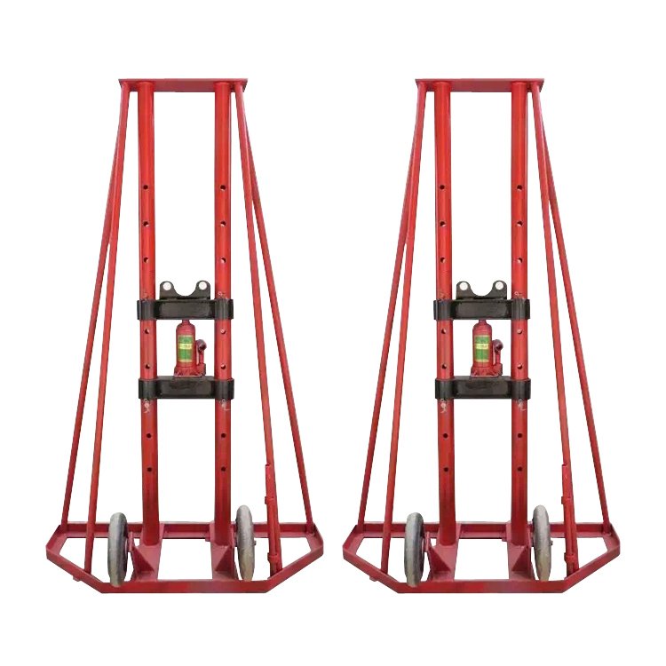 hydraulic reel stand for cable drum lifting