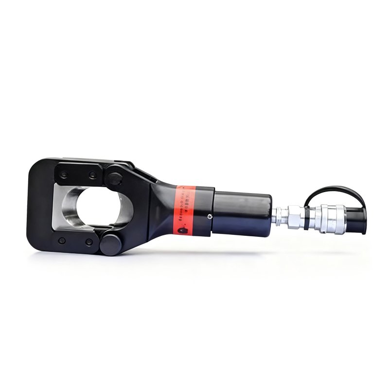 Hydraulic Cable Cutter side view with remote hydraulic connector