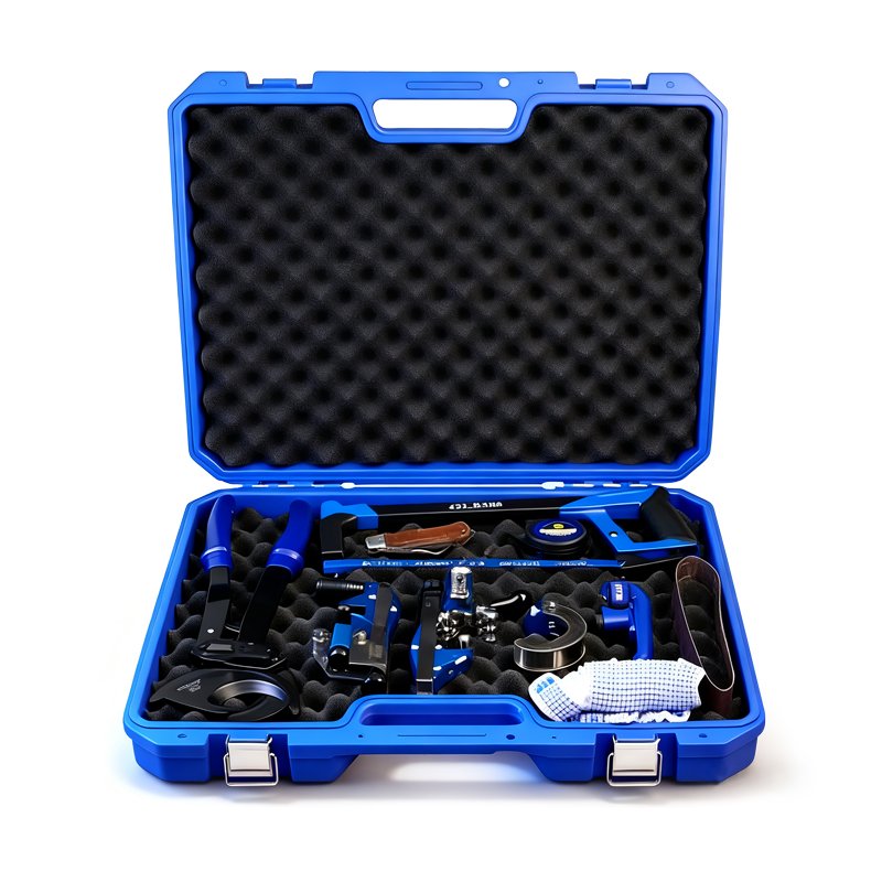 Tool Kit for Cable Jointers in blue case with organized cable tools