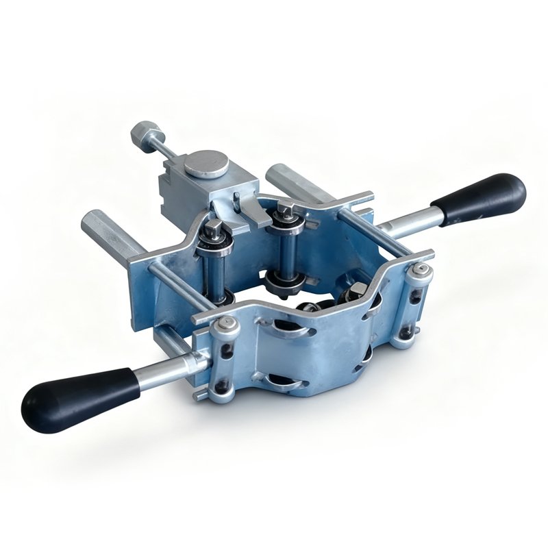 angled longitudinal cable cutter for cable opening work