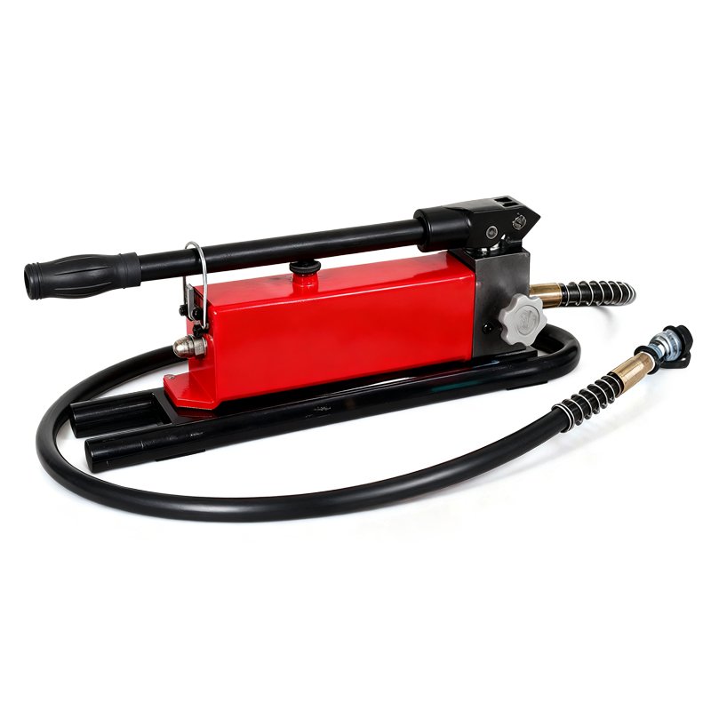 Hand operated hydraulic pump rear angle for repair and lifting