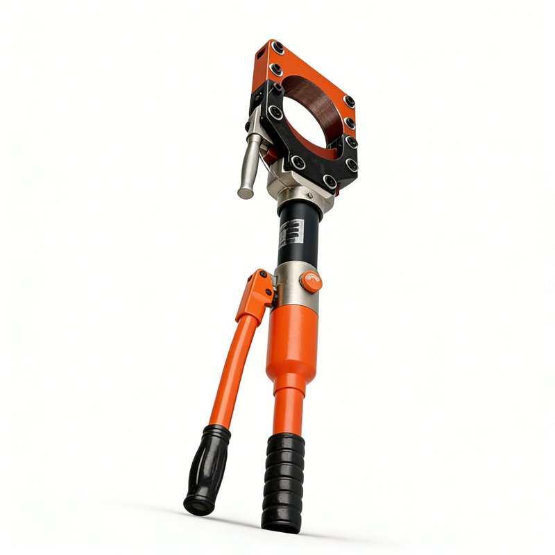 Hydraulic Cable Cutter angled view on light background