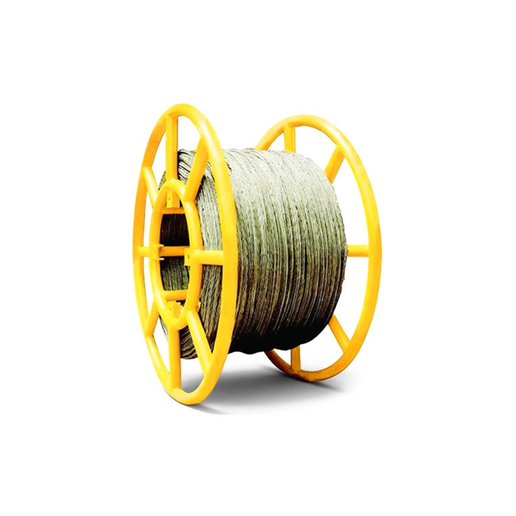 Anti twisting steel wire rope on reel for overhead line pulling
