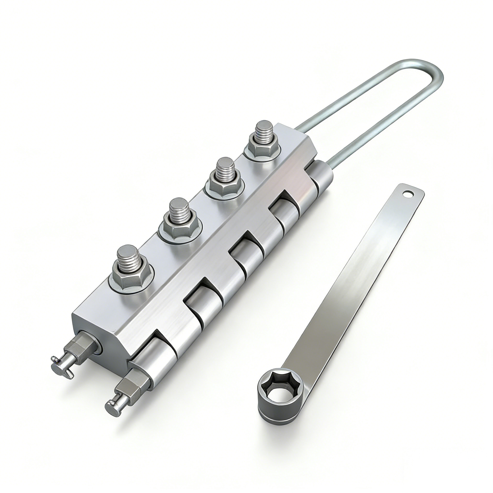 Angled view of Wire Rope Gripper for temporary rope control