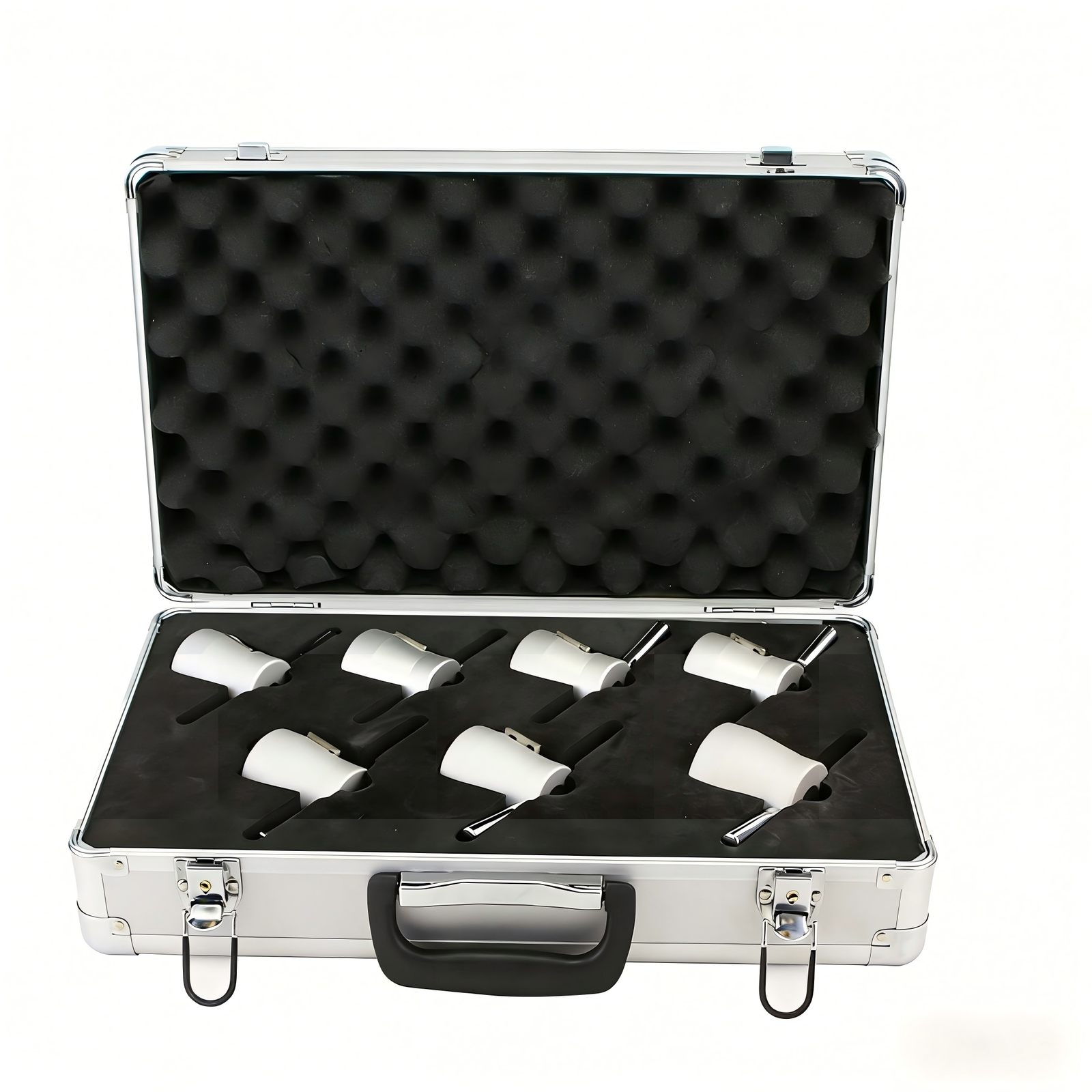 Cable peeling tool set in carrying case