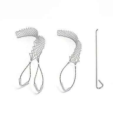 Basket grip pair with straight guide rod