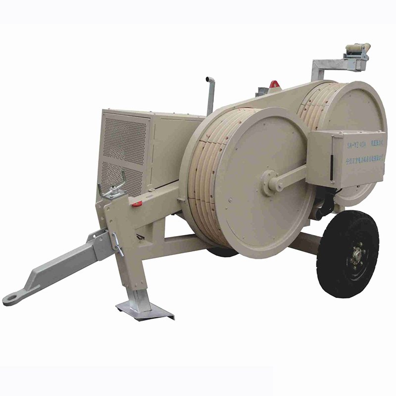 Bullwheel Tensioner front view for cable and conductor stringing