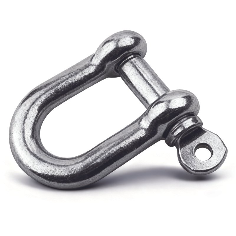 D Shackle metal shackle with screw pin in angled main view