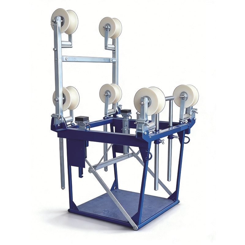 Four conductor inspection trolley bicycle cart right front view