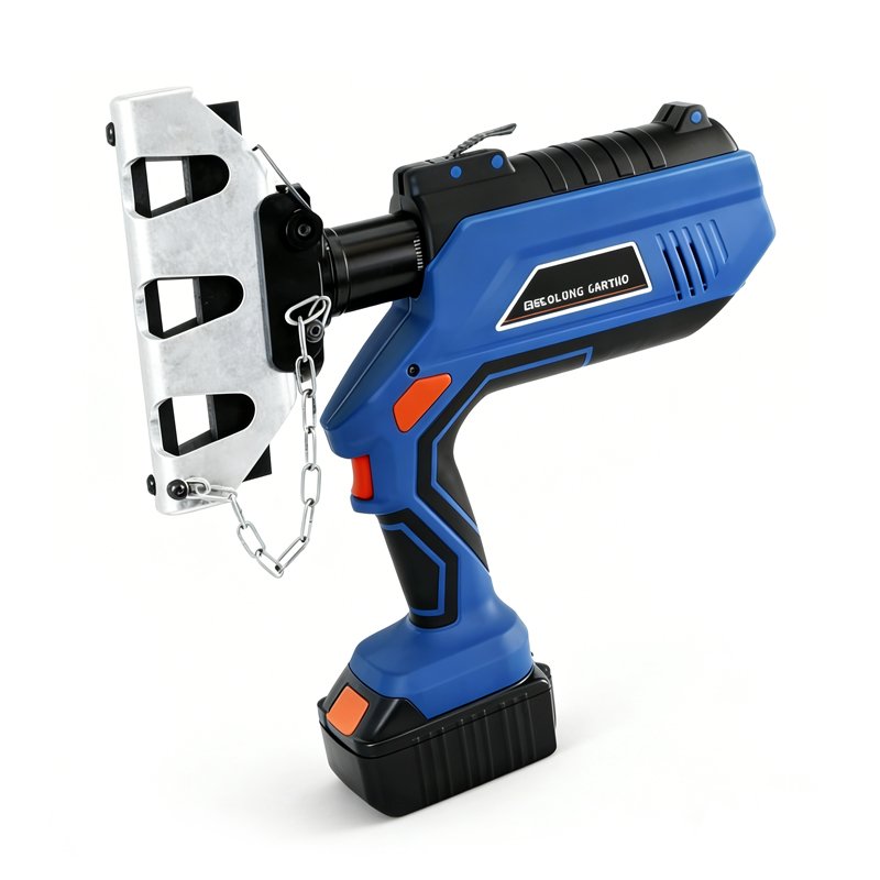 Battery-Powered Hydraulic Contact Wire Straightening Tool angled product image for overhead line maintenance