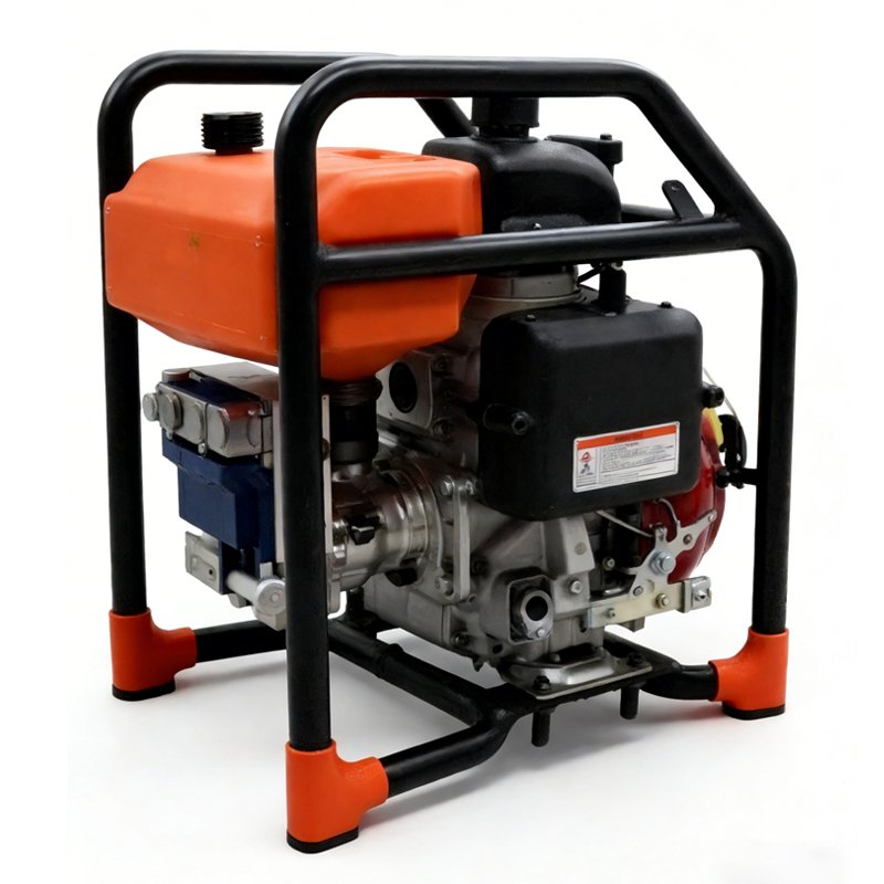 engine driven hydraulic pump angled view