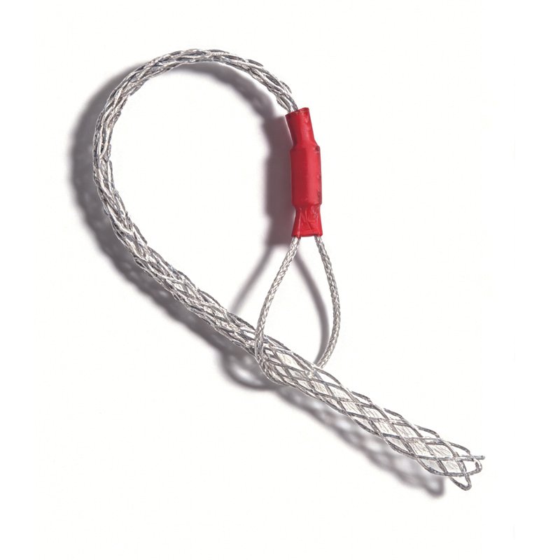 Wire Mesh Cable Grip upright braided pulling tool on light background